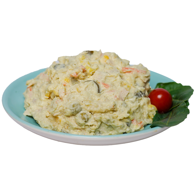 سالاد الویه با ژامبون و مرغ